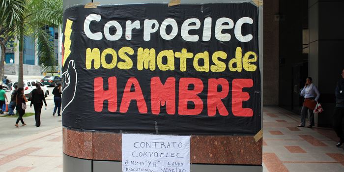 Protesta trabajadores Corpoelec - El Rosal (1)