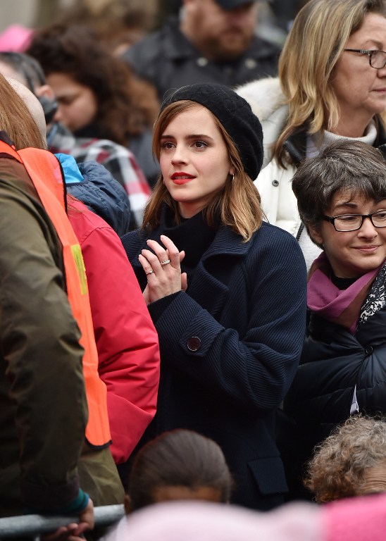 WASHINGTON, DC - JANUARY 21: Emma Watson attends the Women's March on Washington on January 21, 2017 in Washington, DC. Theo Wargo/Getty Images/AFP