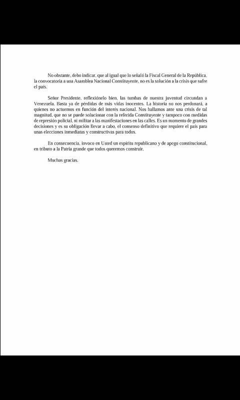 Carta a Maduro 1