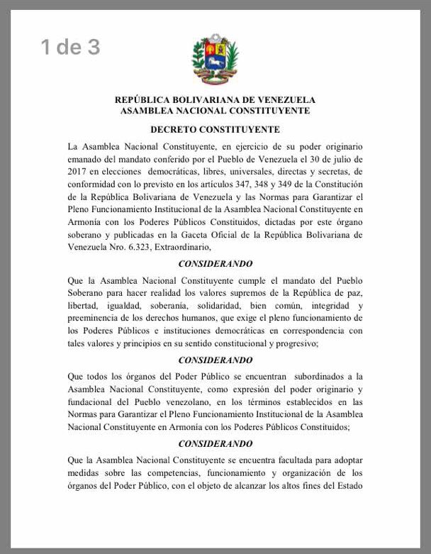 Constituyente ratifica a Maduro como Presidente de Venezuela 1