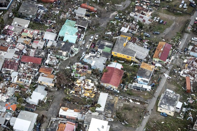 Efectos del huracán Irma en San Martin. Foto: EFE