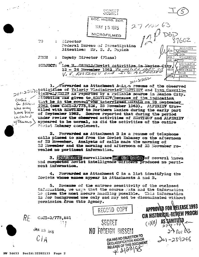 Desclasificados archivos relacionados con el asesinato John F. Kennedy