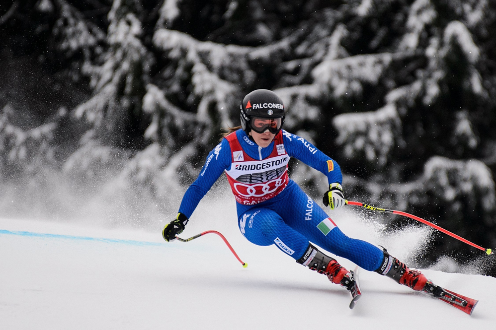 Garmisch-partenkirchen (Germany), 03/02/2018.- Sofia Goggia of Italy in action during the second training for the women's downhill race of the FIS Alpine Ski World Cup event in Garmisch-Partenkirchen, Germany, 03 February 2018. (Alemania, Italia) EFE/EPA/PHILIPP GUELLAND
