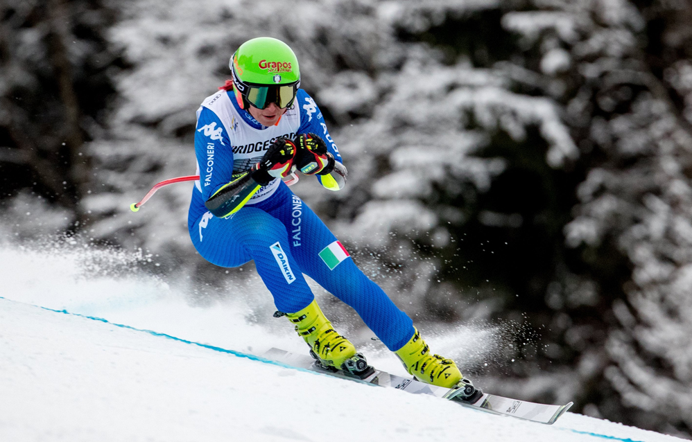 NIL01. Garmisch Partenkirchen (Germany), 03/02/2018.- Johanna Schnarf of Italy in action during the training for the women's downhill race of the FIS Alpine Ski World Cup event in Garmisch-Partenkirchen, Germany, 03 February 2018. (Alemania, Italia) EFE/EPA/LISI NIESNER