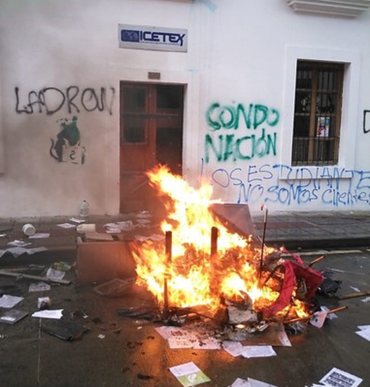 Protestas estudiantes en Bogotá