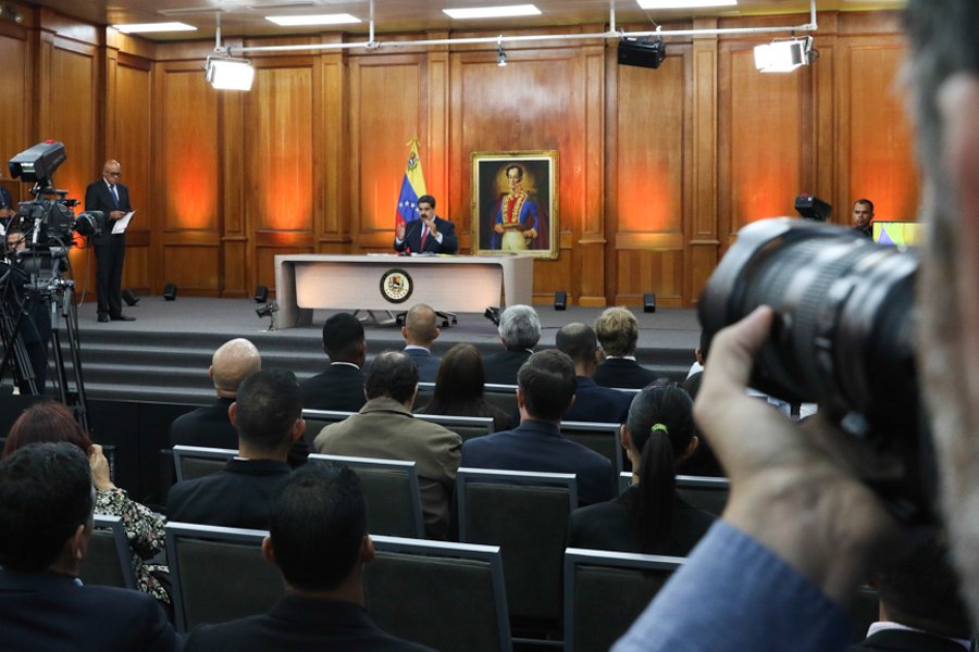 Maduro en rueda de prensa