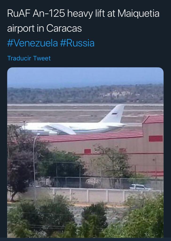 Avión ruso en Venezuela