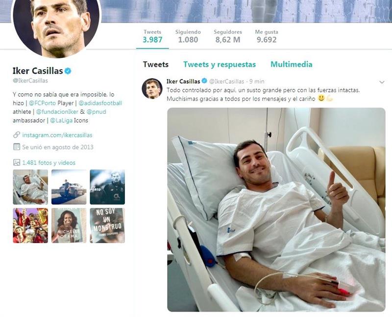 Iker Casillas hospitalizado