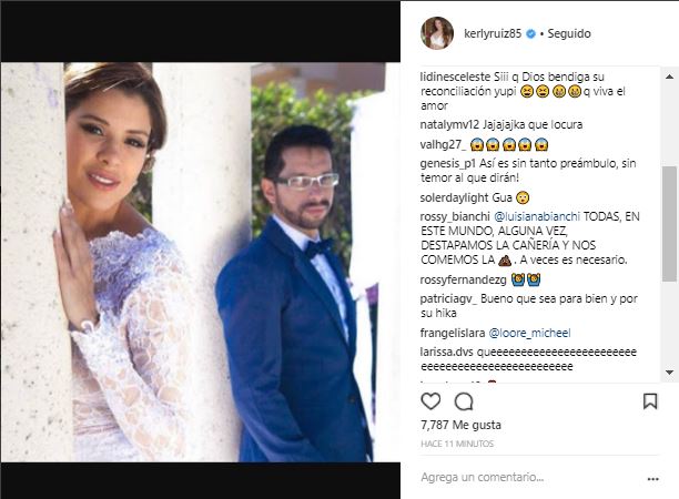 Post de Kerly Ruiz en Instagram que luego borró de su perfil - Con Irrael