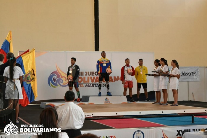 podio halterofília bolivarianos