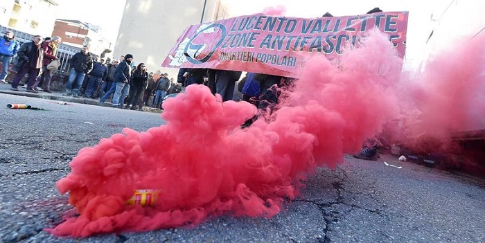 protesta contra el fascismo y racismo italia 5