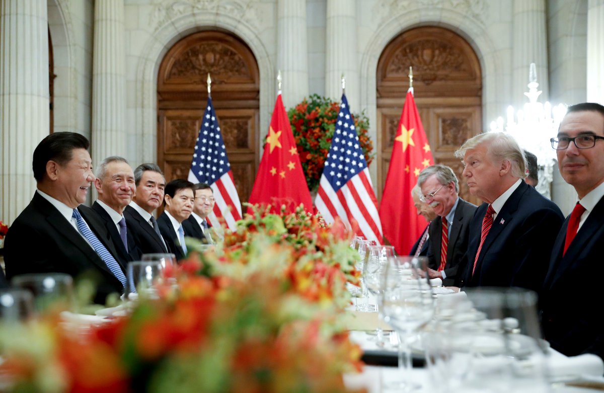 Trump y Xi Jinping en la cena cumbre G20 en Argentina