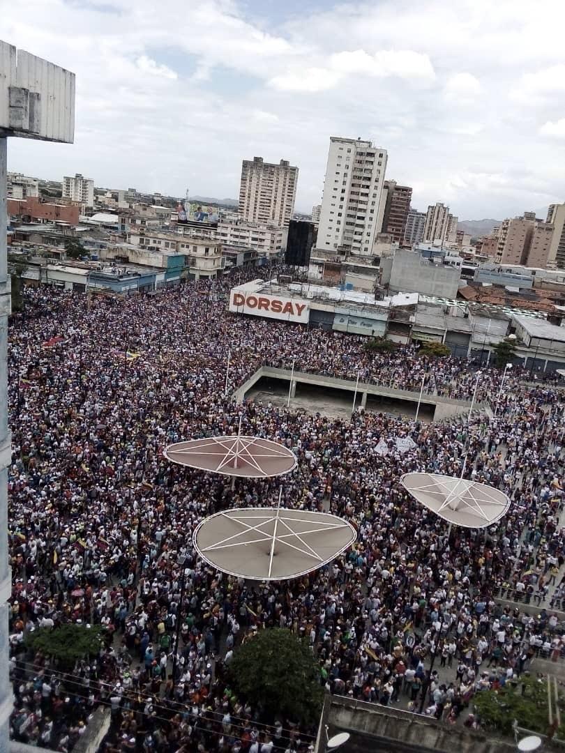 Concentración de la oposición en Aragua. Foto: Cortesía