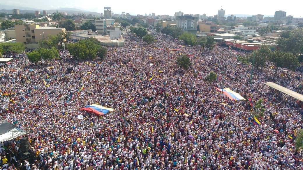 Concentración de la oposición en Barquisimeto. Foto: Cortesía