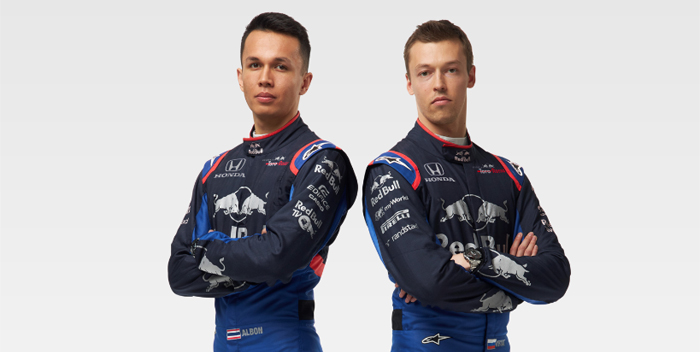 Alexander Albon, Daniil Kvyat, pilotos de toro rosso -f- @tororosso