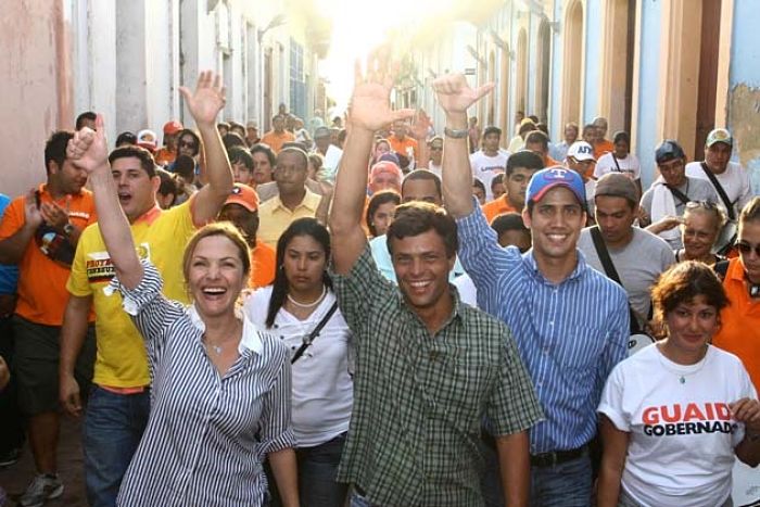 Leopoldo López con Guaidó