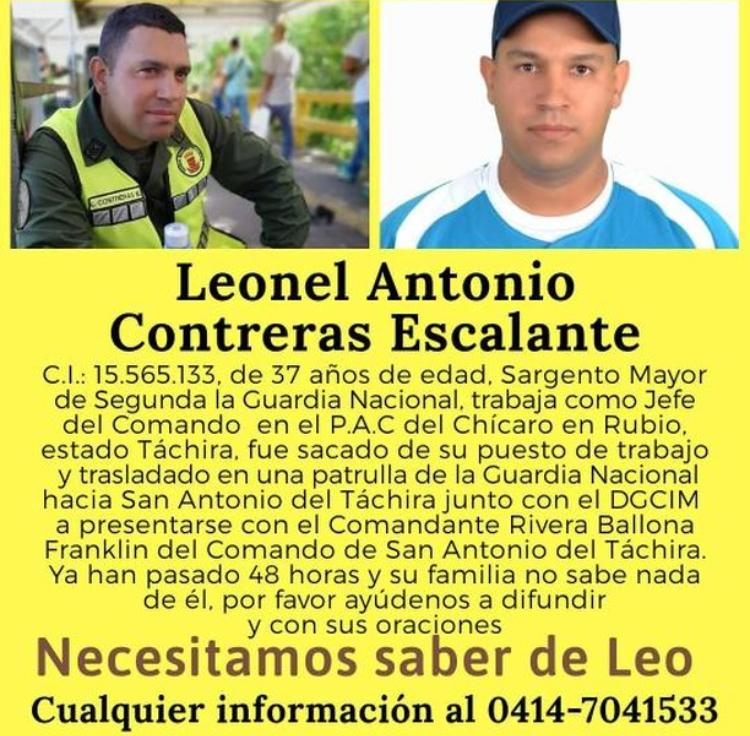 Desaparecido Leonel Antonio Contreras Escalante
