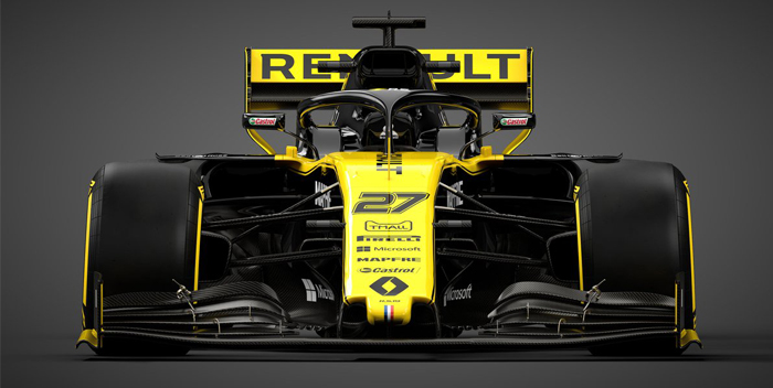 reanult presentacion del carro 2019, formula 1, pilotos -f-@renaultf1teram 2