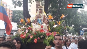 Recorrido de la Virgen de Coromoto en Caracas