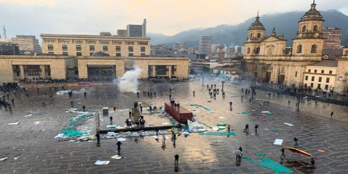 protestasPlaza Bolívar Bogotá