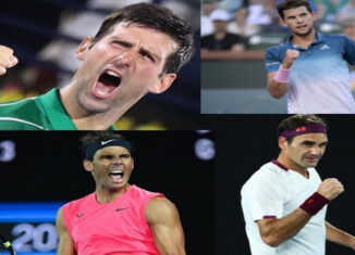 Novak Djokovic,Rafael Nadal, Thiem, Federer