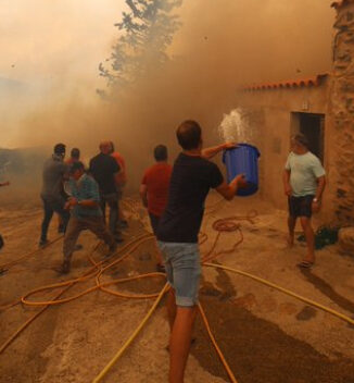 Más de 1.500 personas evacuadas por incendio en España